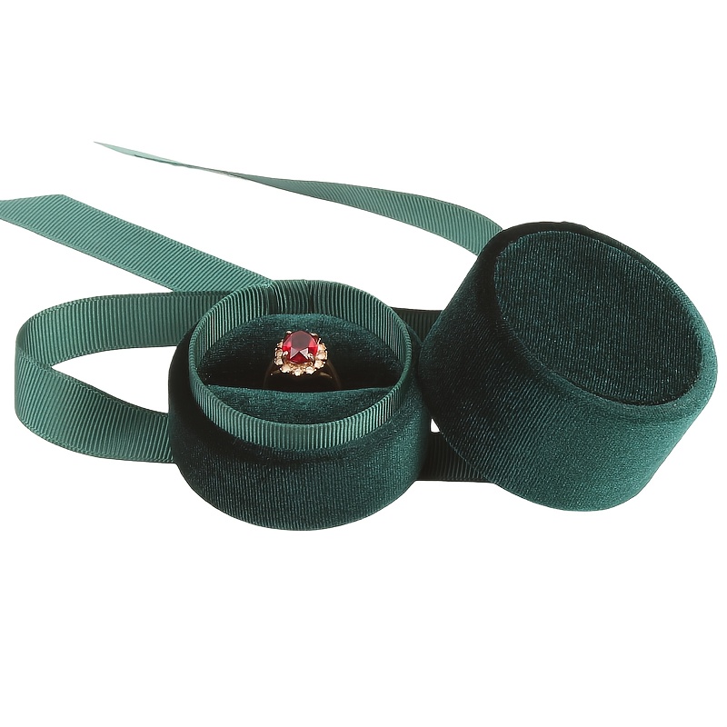 Cylinder Velvet Jewelry Box, Elegant Gift Box
